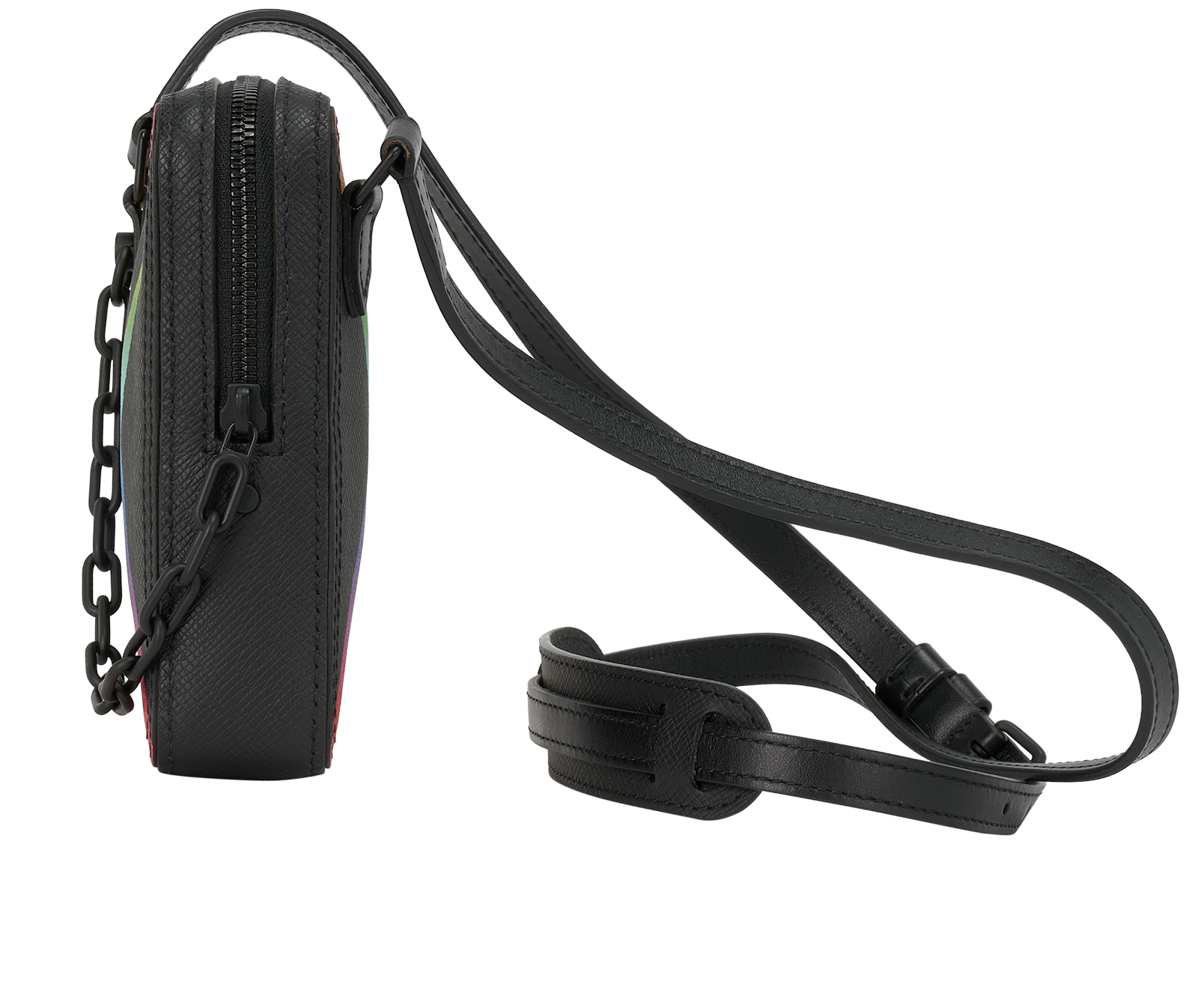 Rainbow Danube Messenger, &pound;1,100, Handbags, Black, Leather, Bottom view